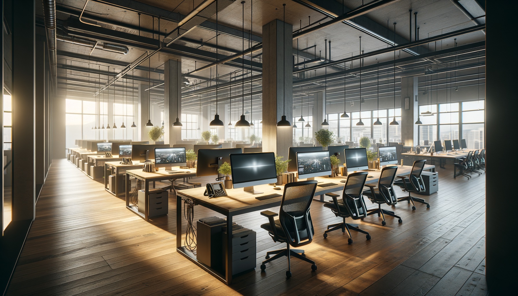 Modern Thunder Tech workspace with collaborative technology environment